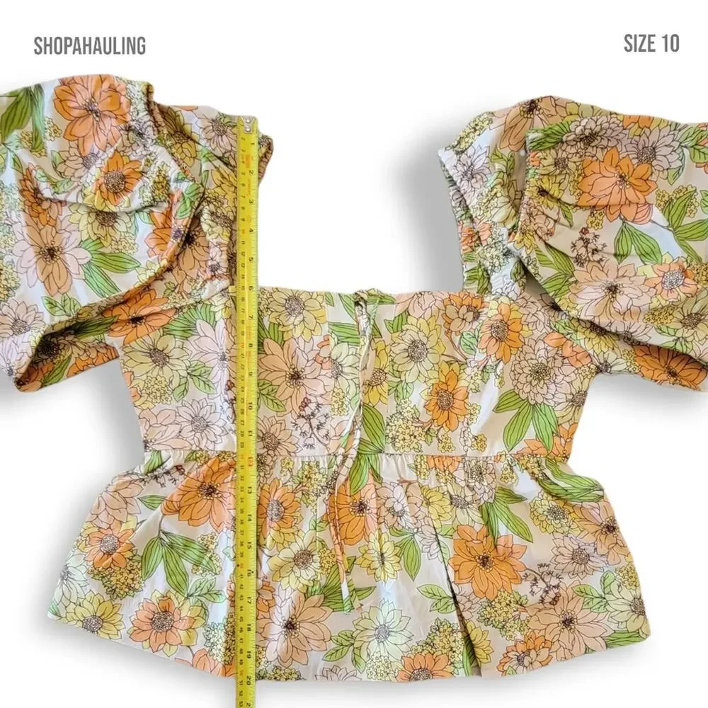 J. Crew floral blouse Size 10
